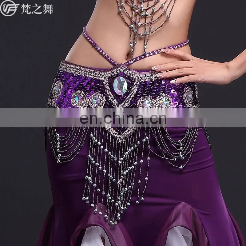 Y-2057 Egyptian beaded tassel belly dance hip belt