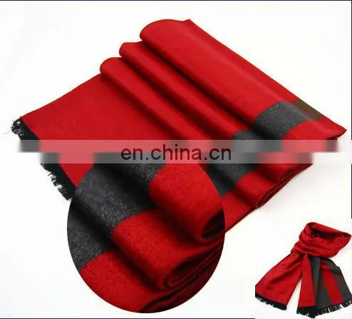 2014 Latest design custom double side pure wool silk shawl