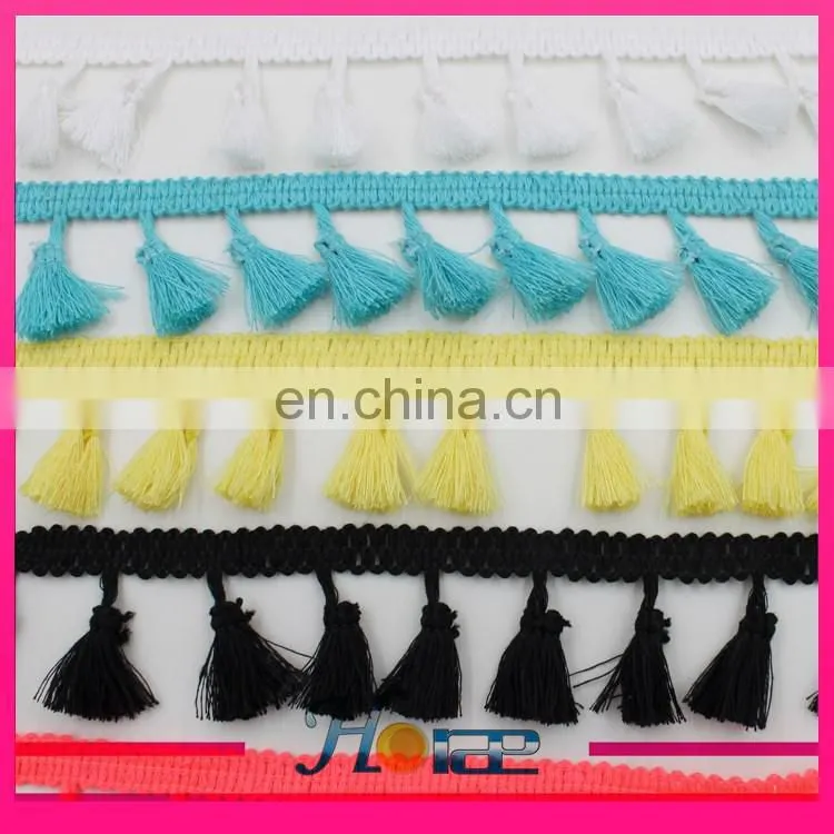 hea181 4cm width mop fringe trimming tassel fringe lace for decoration