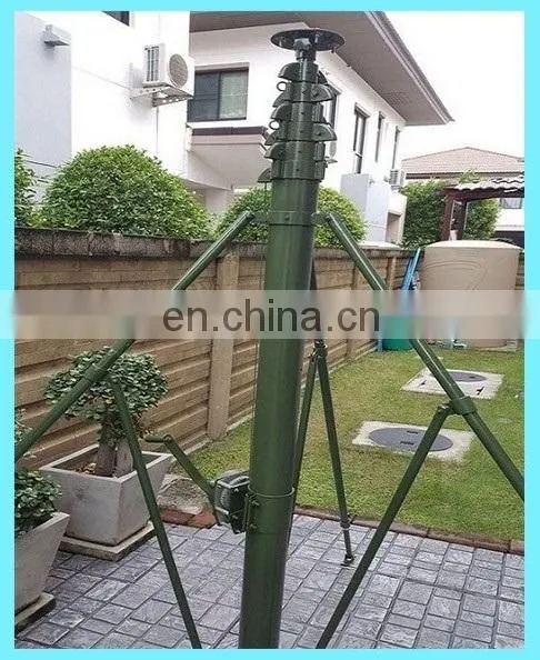 hand lifting manual winch telescopic antenna electric pneumatic motorized pump for trailer lighting telecommunication mast tower
