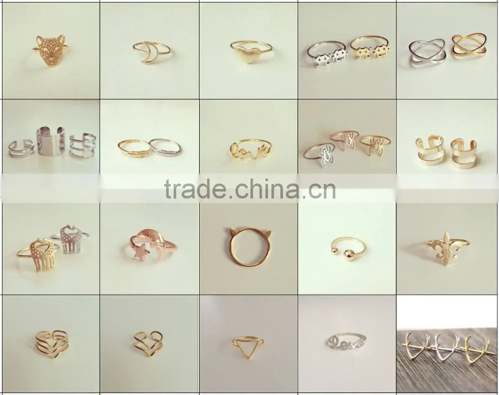 Unique ring wholesale rings without stones with simple design