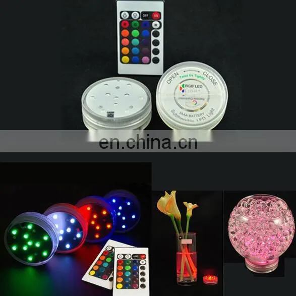 2021 remote control LED lighting base event party decorative multi color led light base flower pots crystal LED base light