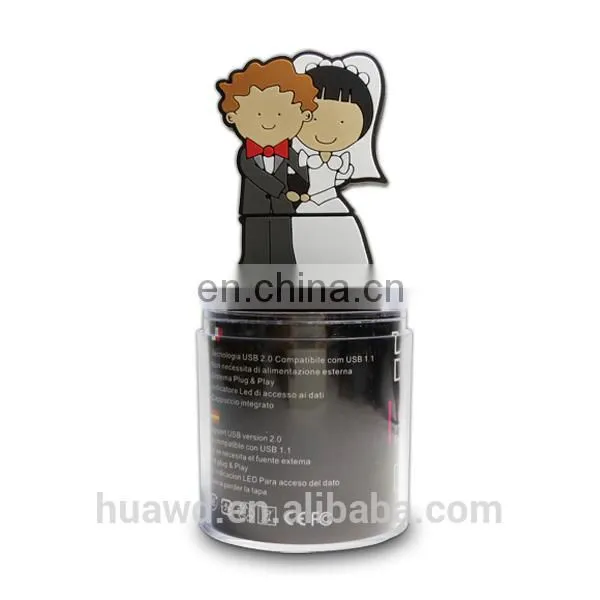 2021 Popular Gift 32GB Flash Drive Storage Pendrive Custom Bride and Bridegroom USB Memory