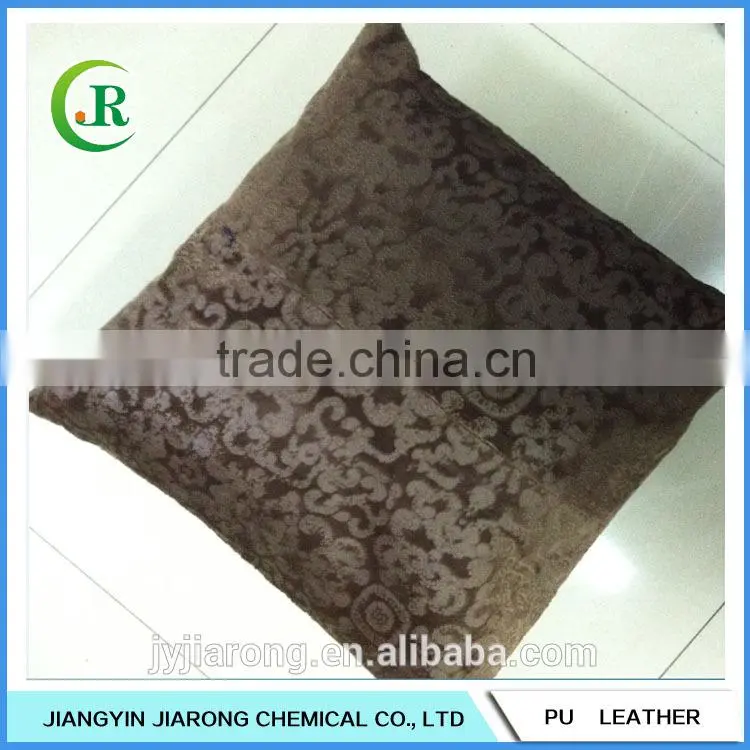 Embroidery Faux Leather Couch Cushion