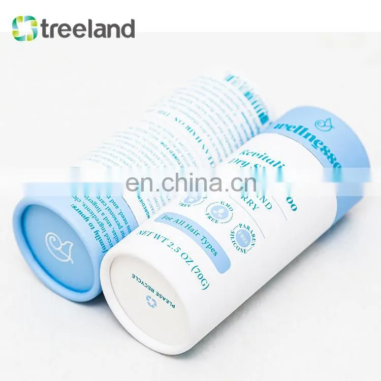 Hair powder cardboard cylinder tube packaging with inert shaker top