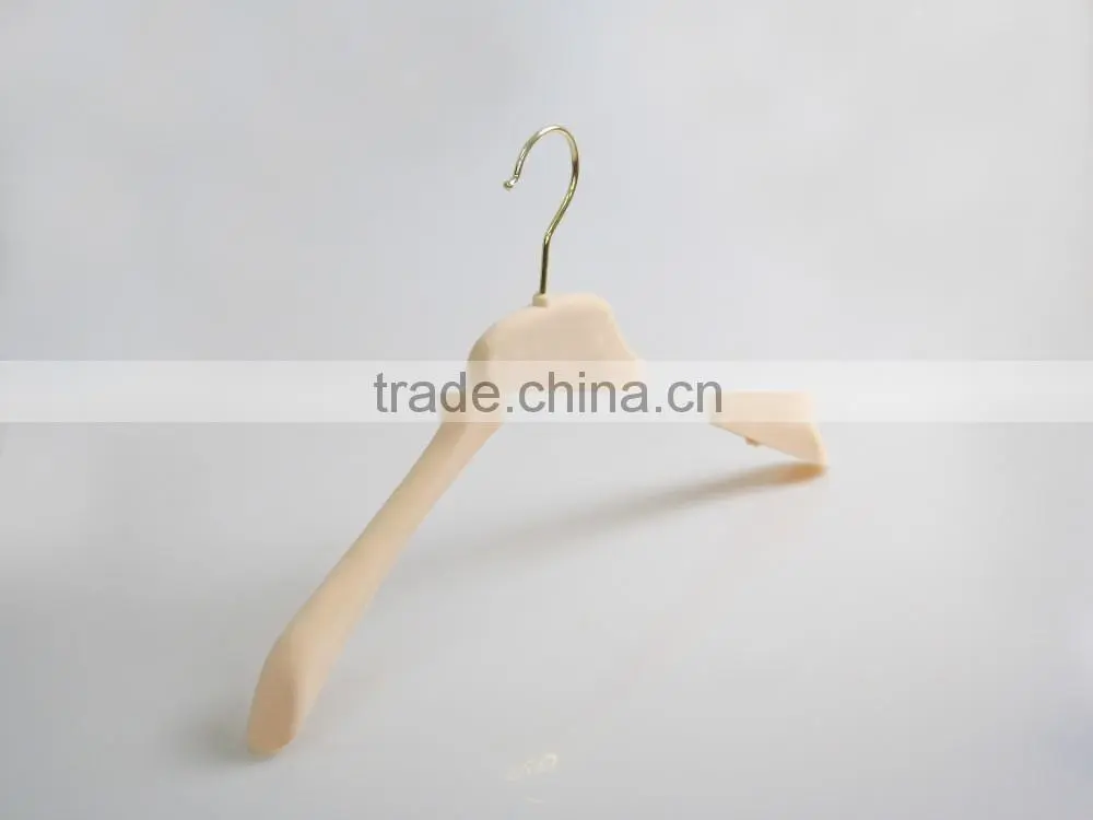 HA6917 custom thin velvet hangers women coat plastic hanger