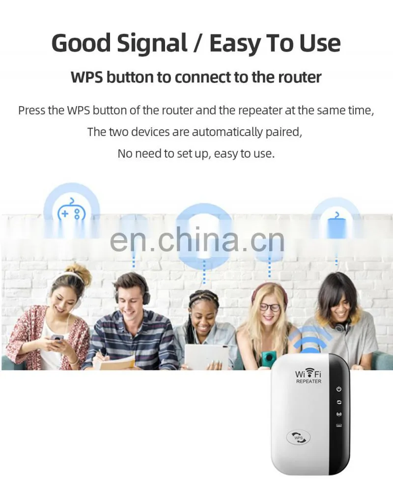 Lyngou LG3190 300mbps Range Expander Wi-Fi Signal Amplifier Wireless Wifi Repeater Signal Antennas Booster