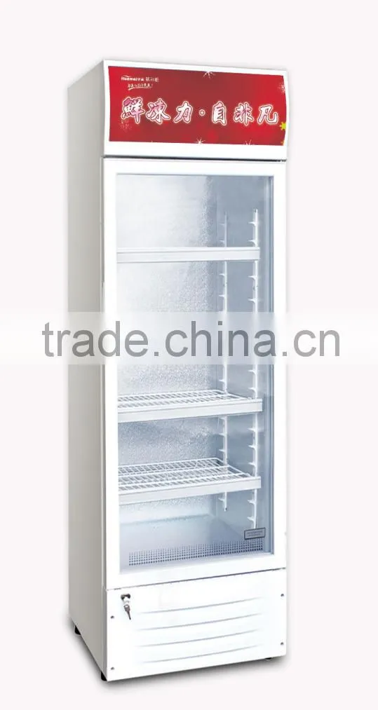 268L Beverage cooler single glass door upright showcase