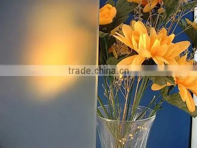 Acid etched glass / non-fingerprint glass, New Product Acid Etched Frosted Glass for bathrooms