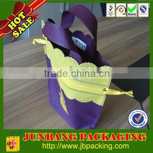 Promotional Non woven tote shopper bag ,Drawstring Lantern Gift Bags China Supplier