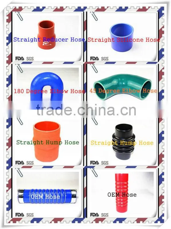 Red High Quality Auto Truck parts Silicone Rubber Tube