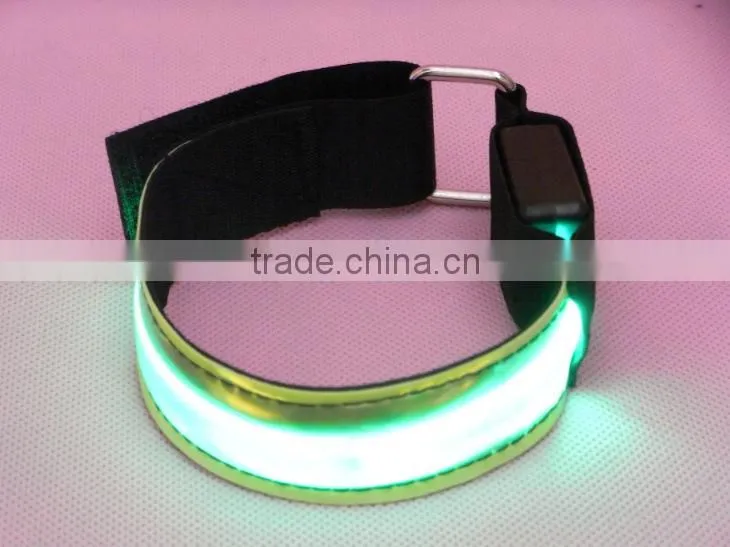 Batteries Replaceable Led Radiant Safety Lattice Optical Fiber Armbands