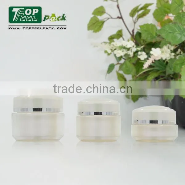 Cheap Plastic Cosmetic Jar with Screw Cap for Facial Cream 50g