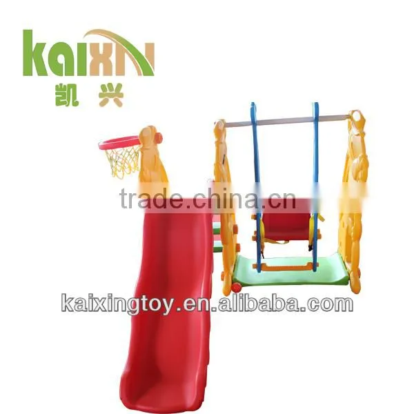 Hotsale Indoor&Outdoor Kids Plastic Slide With Swing