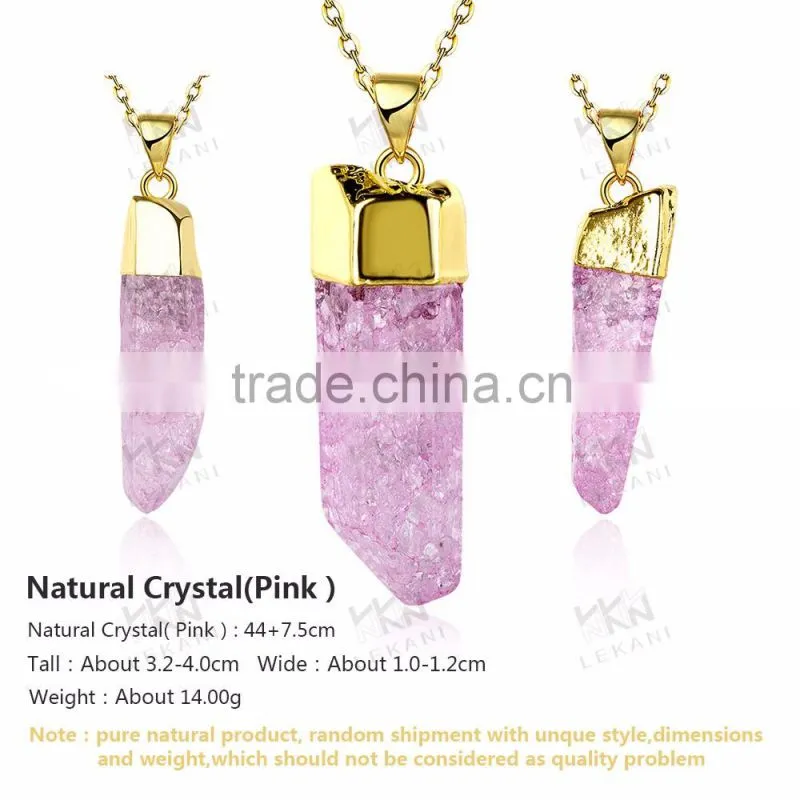 Nice pink stone necklace, Hot sale natural make stone necklace with stone