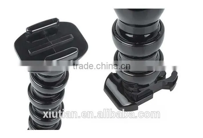 Flexible Neck Jaws Monopod Tripod Flex Clamp Mount for GoPro Hero 4 3+ 3 2 1 sj4000 Xiaomi Yi