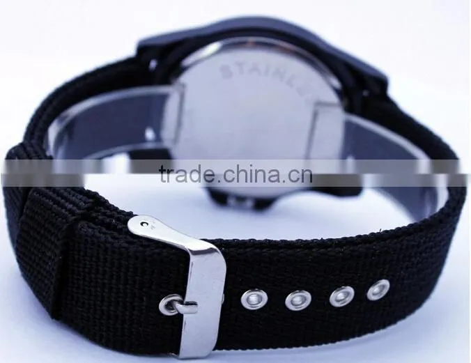 Top quality 2015 New Military Quartz Sport Watch Canvas Strap Fabric Soldier Ourdoor Running Wristwatch Clock