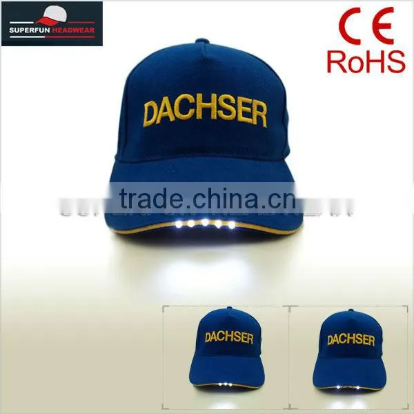 customized high quality LED snapback caps