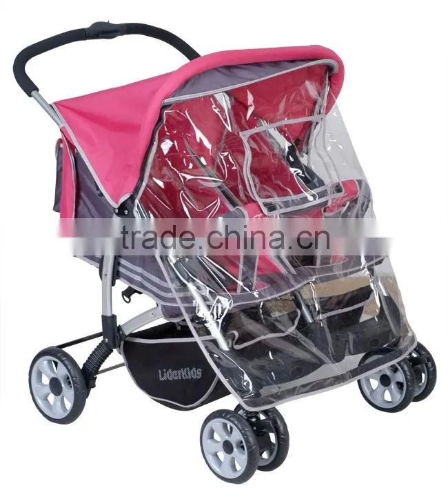 baby twin stroller with shocking-proof system
