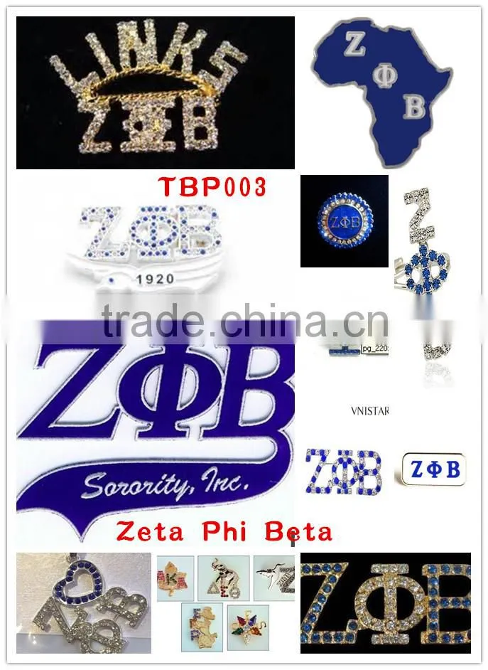 Vnistar 2016 wholesale zeta brooch rectangle greek lapel girls's fancy jewelry 2016