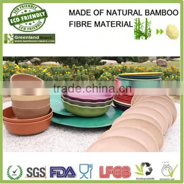 season disposable santa christmas natural bamboo eco tableware dinner set