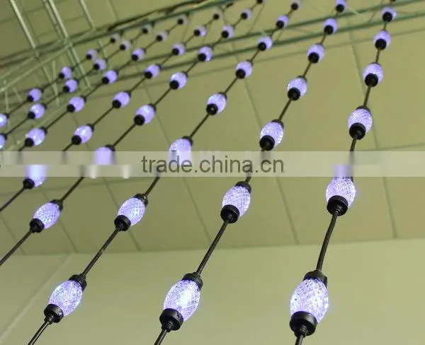 DMX512 3D decoration 3D led curtain screen for KTV stage and wine bar