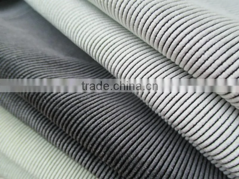 16 wale black silk elastic corduroy