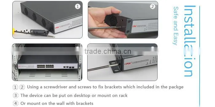 good quality Fast ethernet 4 port gigabit oem ehternet switch poe switch 48V 802.3af