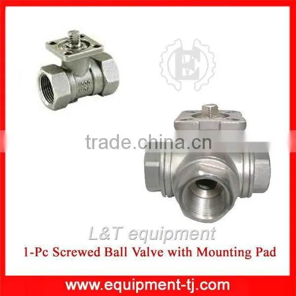 1PC Screwed Ball Valve With Mounting Pad