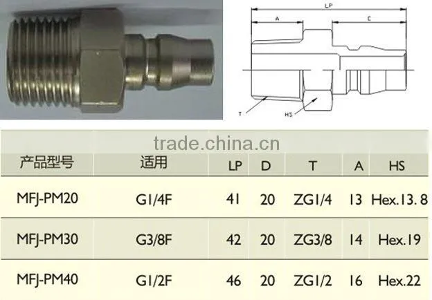 NITTO Air Quick Connecter With Male Thread