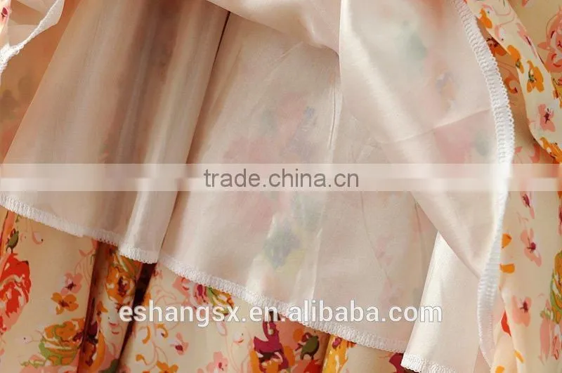 Fashion chiffon printed flower girl dresses