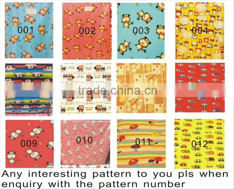 polyester cotton printed knitted fleece fabric