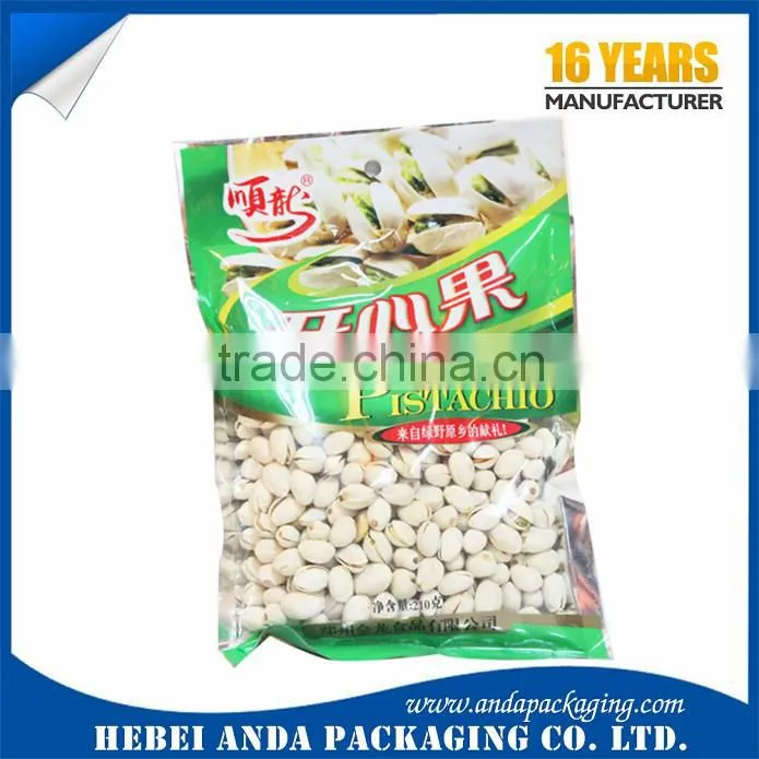 Cashew Nut Stand up Pouch with Zipper/Laminated Aluminum Foil Bag/Pistachio Plastic Packaging Bag