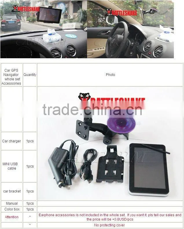 6 inch Touch Screen Car GPS system