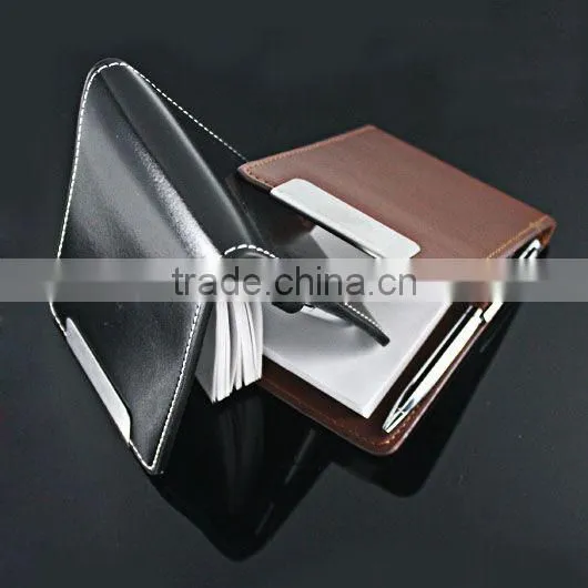 High Quality Good Design Cheap Leather Notepad Holder