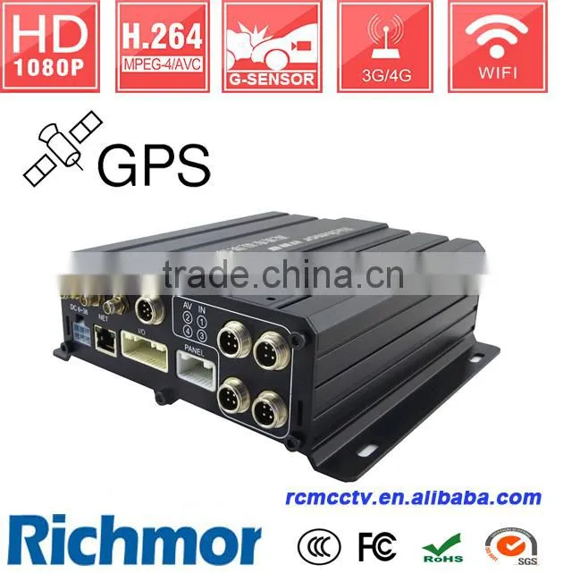 2016 hot sale 4CH hdd 1080p AHD mobile bus dvr with gps 3g 4g,RCM7204 series