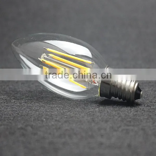 E14 C35 candle Led Filament Bulb/E27 Filament LED globe/C37/C35 Filament led bulb