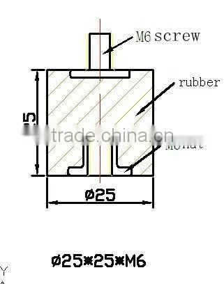 rubber/silicone Automobile Part,rubber buffer/bumper/feet with screw,protection,durable