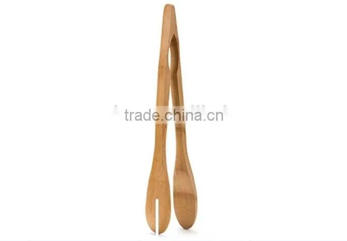 FDA bamboo food tongs bamboo bread tongs