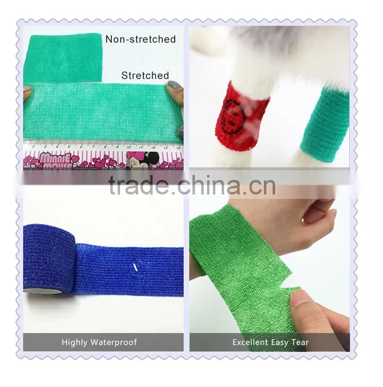 ISO CE FDA Approved Vet Wrap Cohesive Bandage