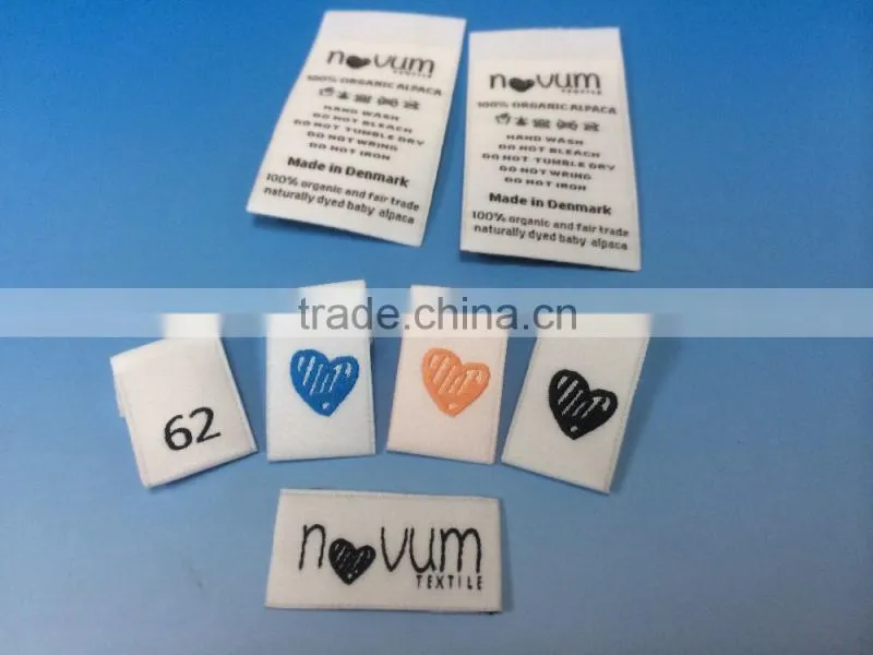 high desity damask woven label for clothing