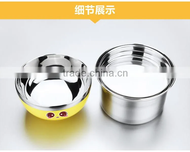 yellow stainless steel lunch ware with divided plates and bowl 2015 new and hot products