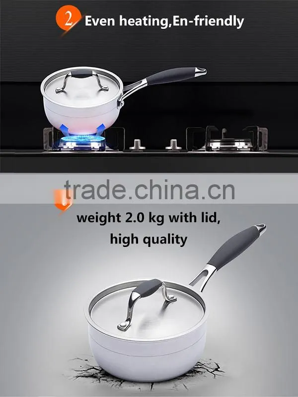 Tri-Ply Stainless Steel Milk Pan With Cover