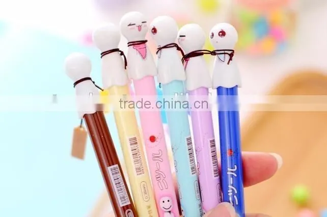 0.38mm Cute Expressions Snowman Gel Pen Ink Marker Pen School Office Supply Escolar Papelaria
