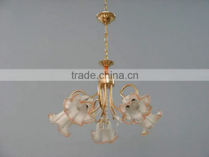 Antique Luxury Golden Vintage Home Decor Lily Flower Pendant Chandelier with China Export Factory