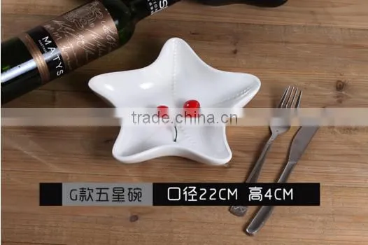 Lovely Fashion Candy Colors Sea Star Glaze Ceramic Bowl #we6