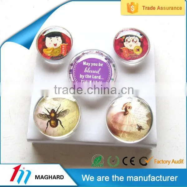 Factory directly custom tourist souvenir crystal glass fridge magnets