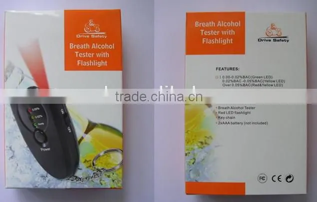 alcohol-testers Accurate breath alcohol tester breathalyzer flashlight white colored LED