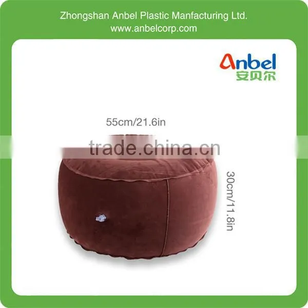 Lounge Inflatable Chair w/ Ottoman Sofa Dorm Chair air chair flocked