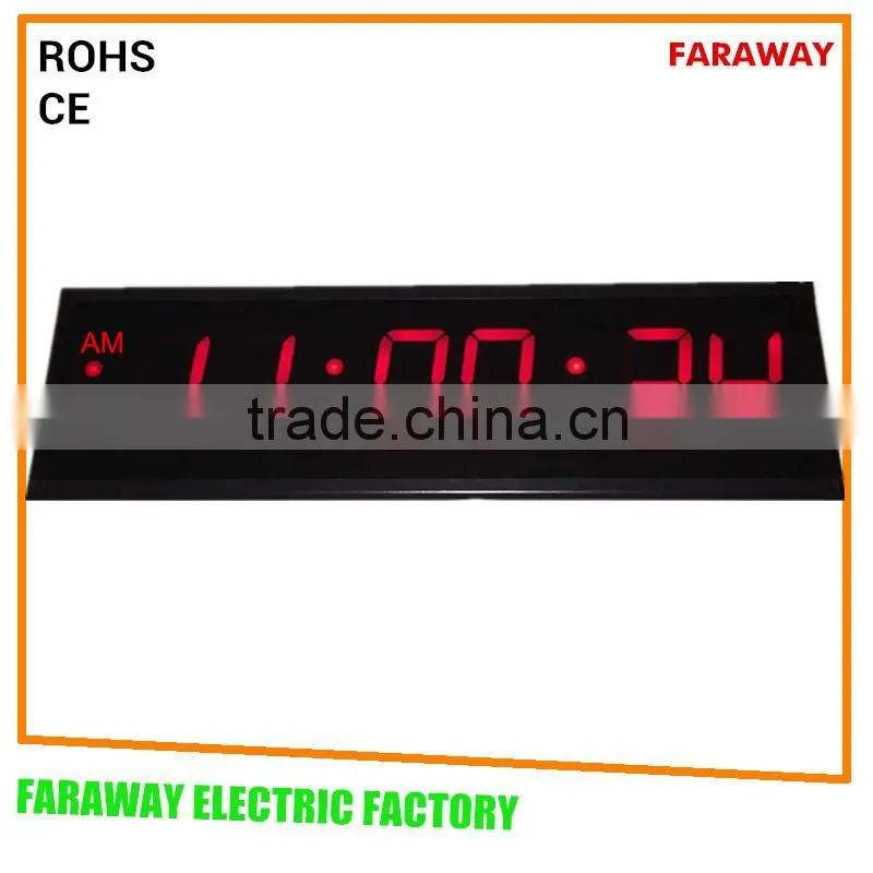 extra large red led wall clock with remote,large led digital clock,/led wall clock with seconds